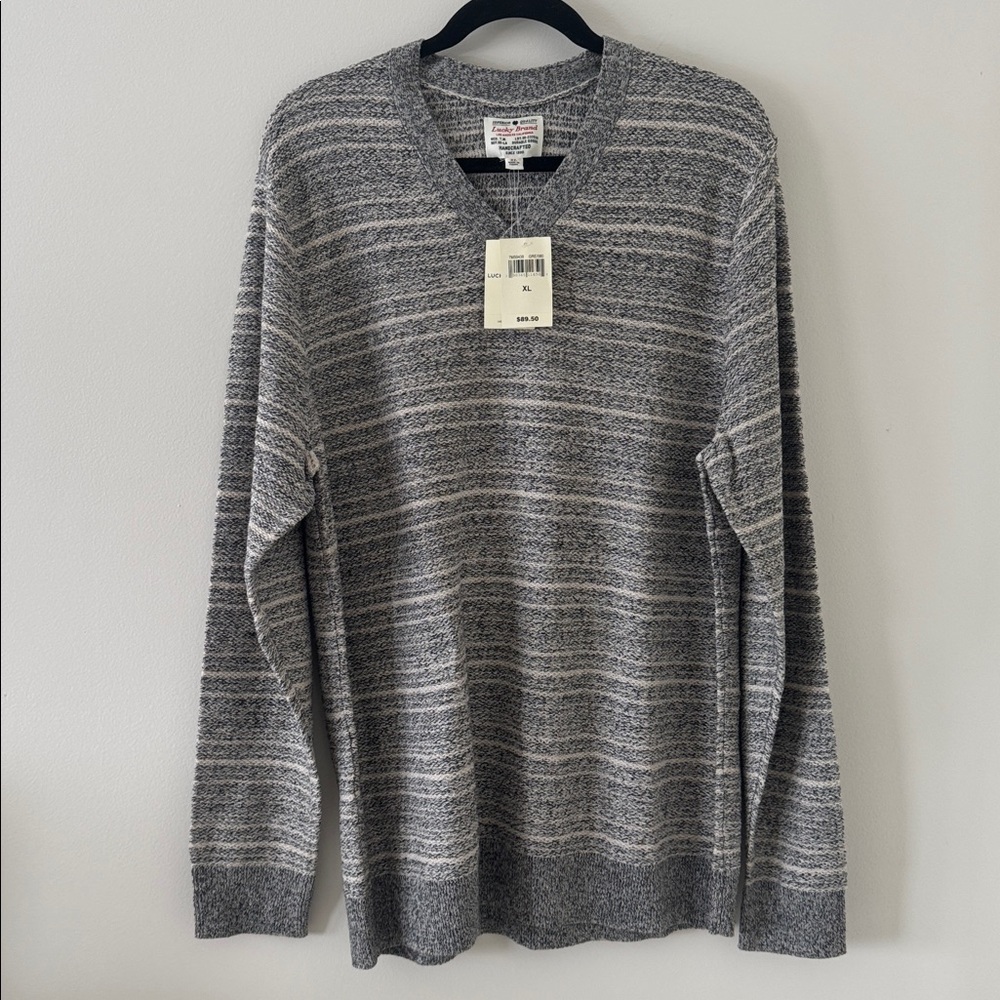 Lucky Brand NWT Sweater V-Neck Marled Men’s Sweater Sz‎ XL